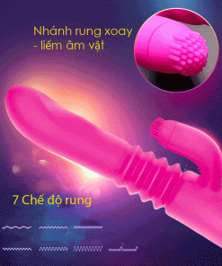Dương Vật Giả Rung Thụt Xoay Liếm