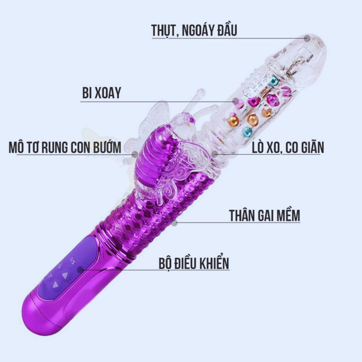Dương Vật Giả Rung Xoay Có Nhánh Libo